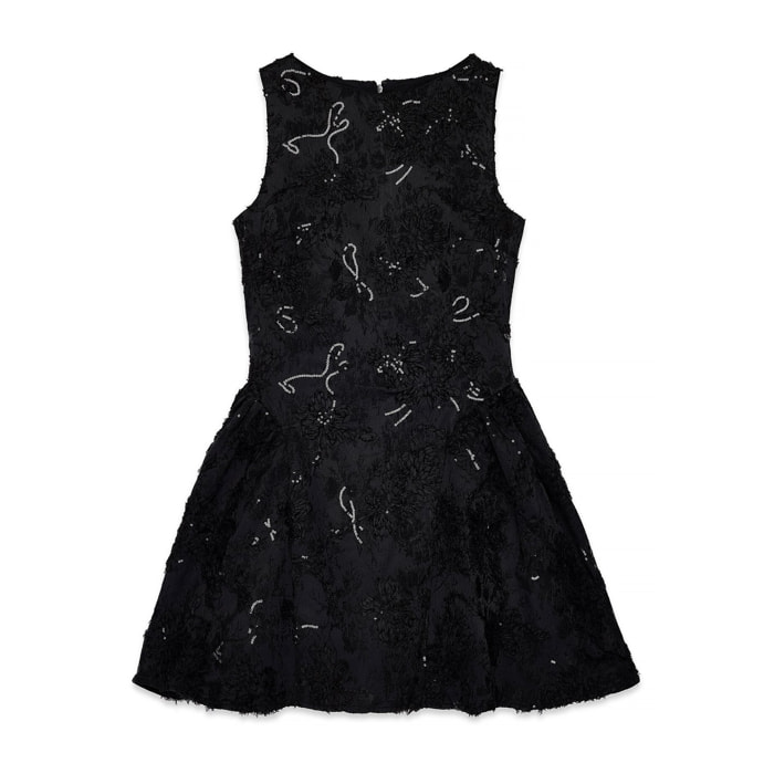 Minivestido de jacquard con lentejuelas y volantes en la cadera Vestidos de fiesta Nakd