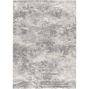 ORIS Alfombra abstracta con relieve gris, varias medidas disponibles.