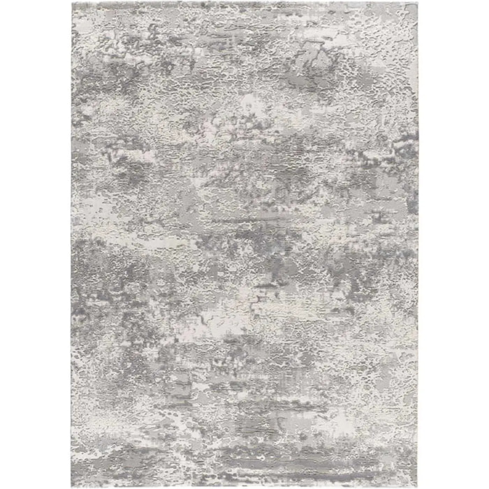 ORIS Alfombra abstracta con relieve gris, varias medidas disponibles.