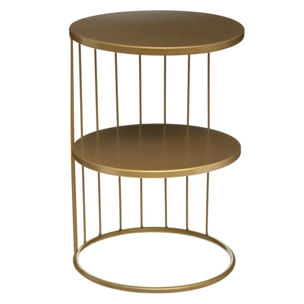 Table d'appoint "Kobu" doré D36cm