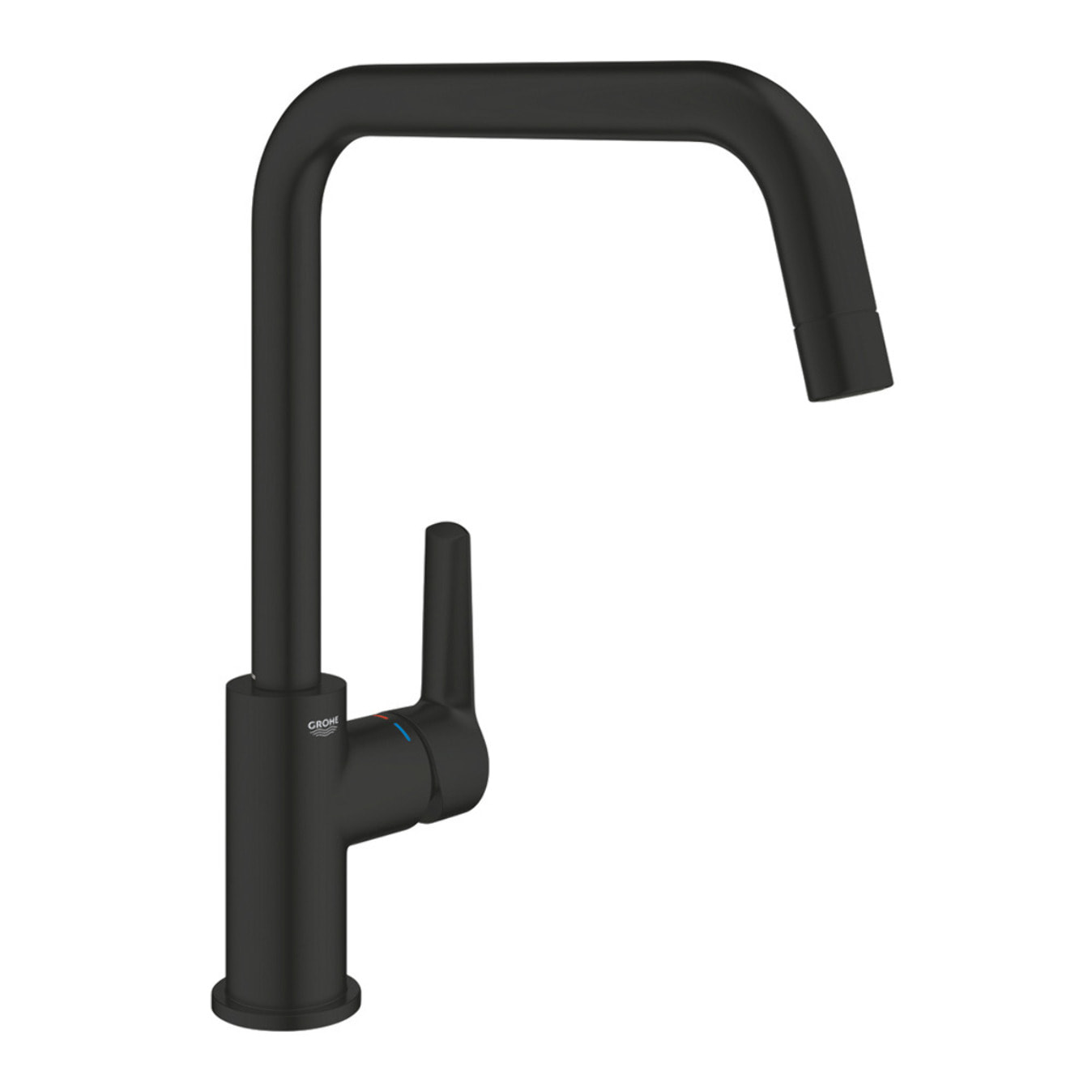 62x44 cm évier avec égouttoir réversible en Granite, à encastrer, noir + mitigeur lavabo/cuisine Grohe Start (SATSE2BG430)
