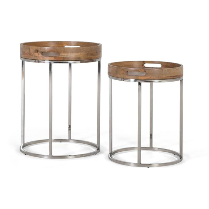 Ensemble 2 tables basses - 60x46x46cm