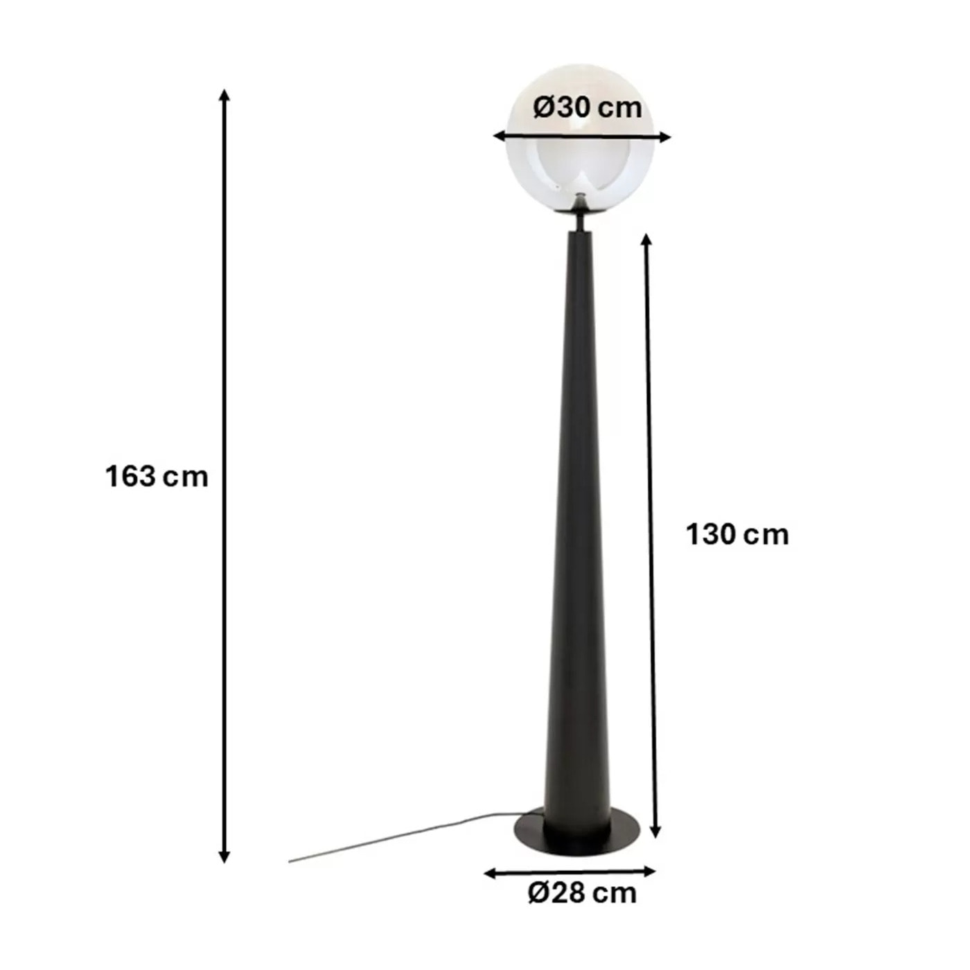 Lampadaire Disco Ball 163cm Kare Design