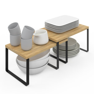 Etagères empilables pour placards - lot de 4