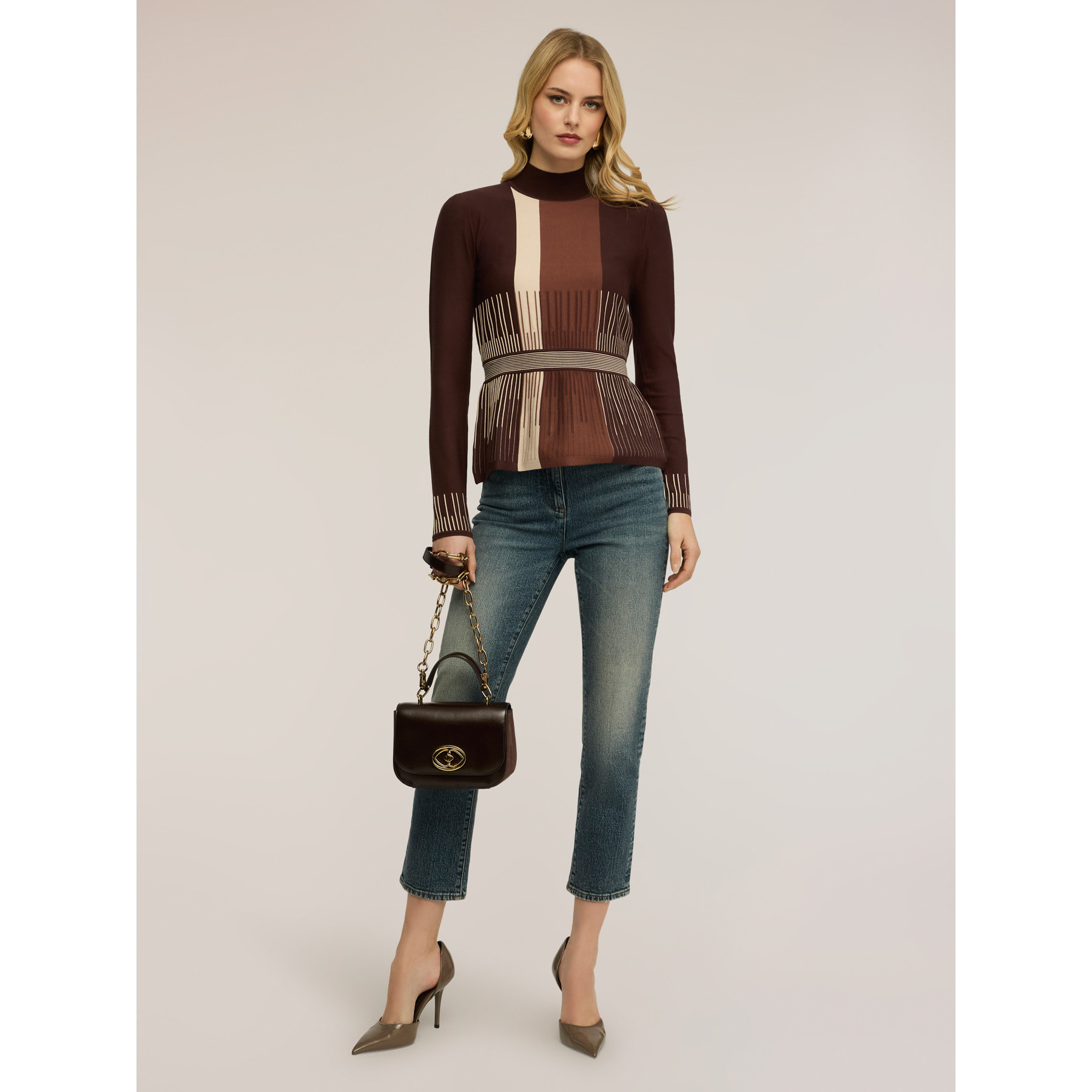 Motivi - Jeans mum fit de talle alto - Light - blue