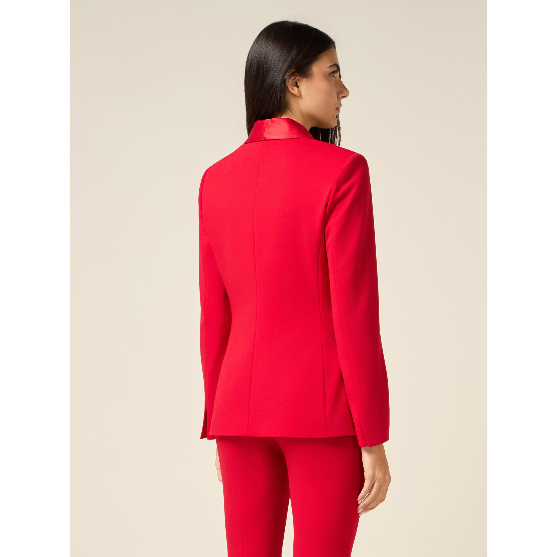 Oltre - Blazer de tejido crepé - Rojo