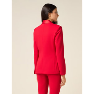 Oltre - Blazer de tejido crepé - Rojo