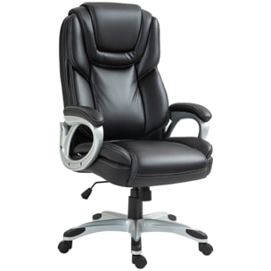 Chaise de bureau direction réglable grand confort - fonction bascule verrouillable - synthétique noir
