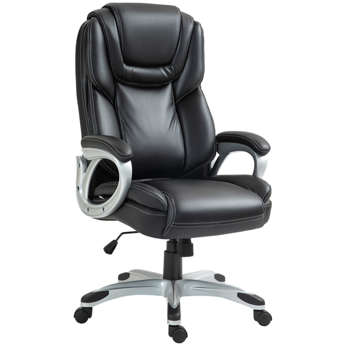 Chaise de bureau direction réglable grand confort - fonction bascule verrouillable - synthétique noir
