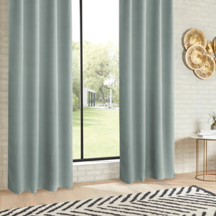 Rideau occultant "Odelie" vert céladon 140x260cm
