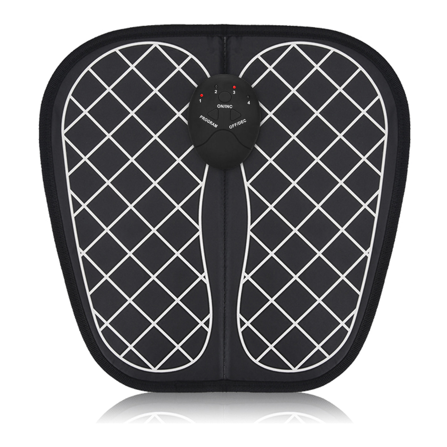 Stimolatore di piedi portatile EMS. Massaggiatore per migliorare la circolazione dei piedi.