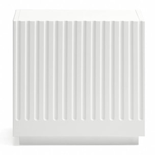 Mesita de noche Doric 1 cajón blanco e interior crema