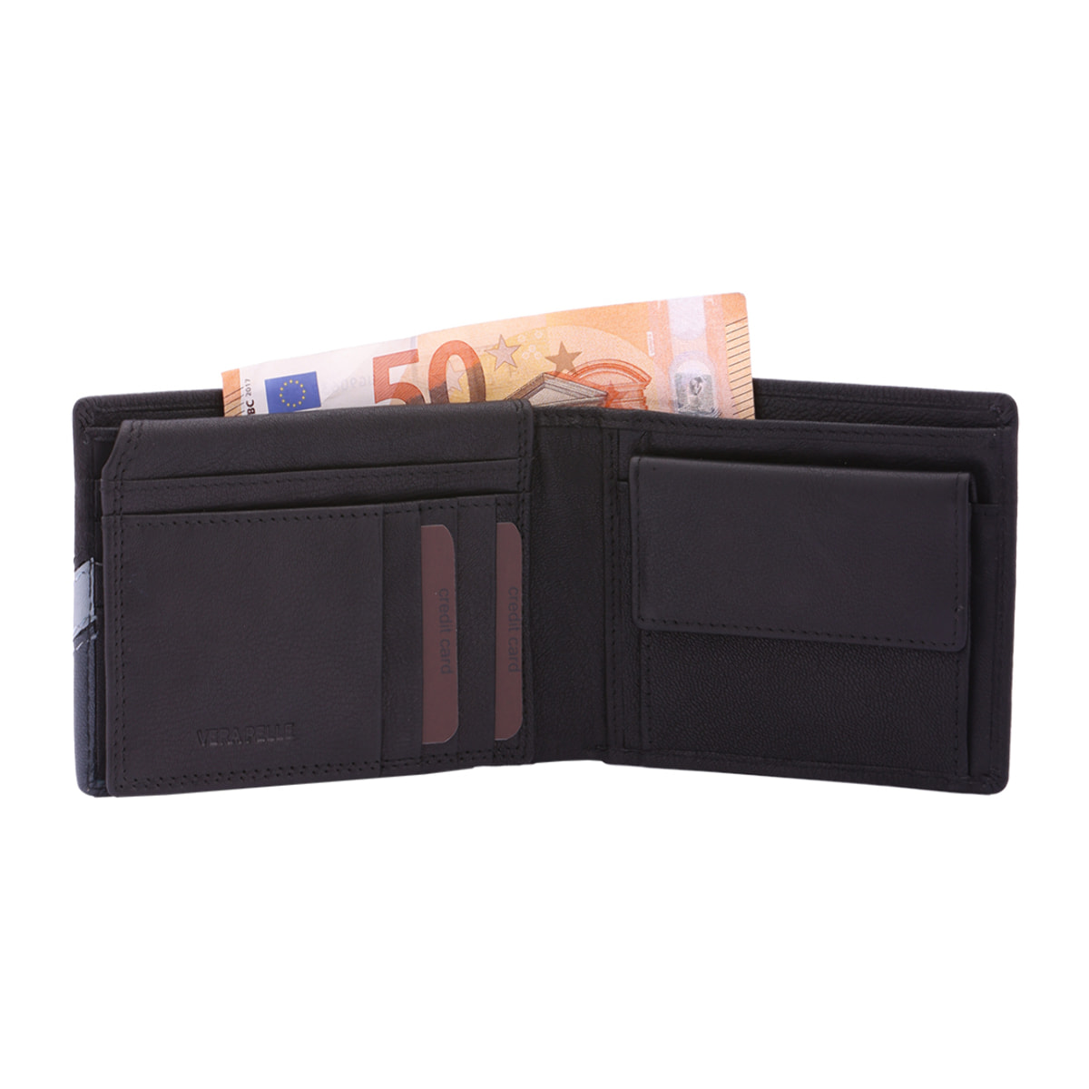 Portafoglio  da uomo In Vera pelle Made in Italy 10x12,5x2,5 cm