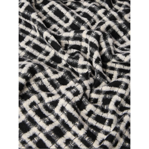 Fiorella Rubino - Sciarpa stampa check - Nero