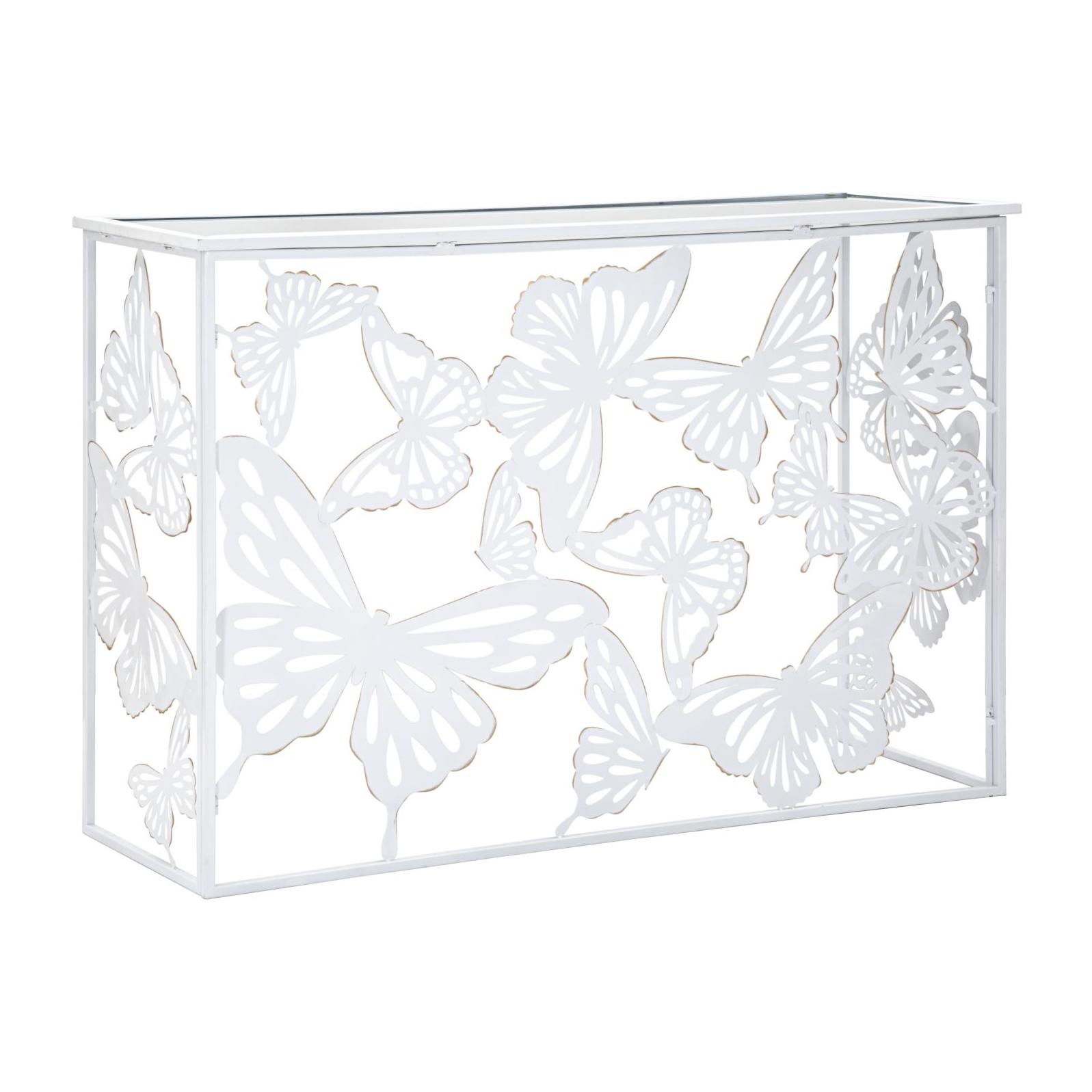 CONSOLE WHITE BUTTERFLY CHARME1921 BICOLORE