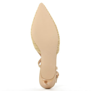 Slingback Donna colore Beige-Altezza tacco:8cm