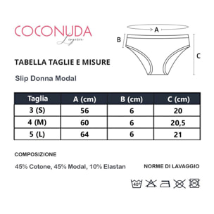 6 Slip da Donna COCONUDA in Cotone Modal Art.CN40