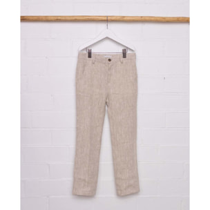 PANTALÓN LINO RÚSTICO NATURAL