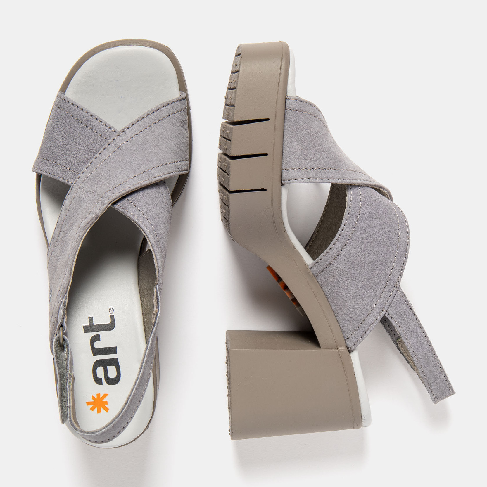 Sandalias con tacón 1990 NOBUCK DENIM / EIVISSA color Denim