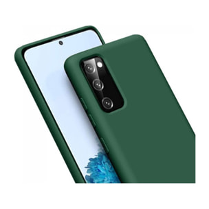 Coque Samsung Galaxy S20 FE Silicone liquide Vert Foret + 2 Vitres en Verre trempé Protection écran Antichocs