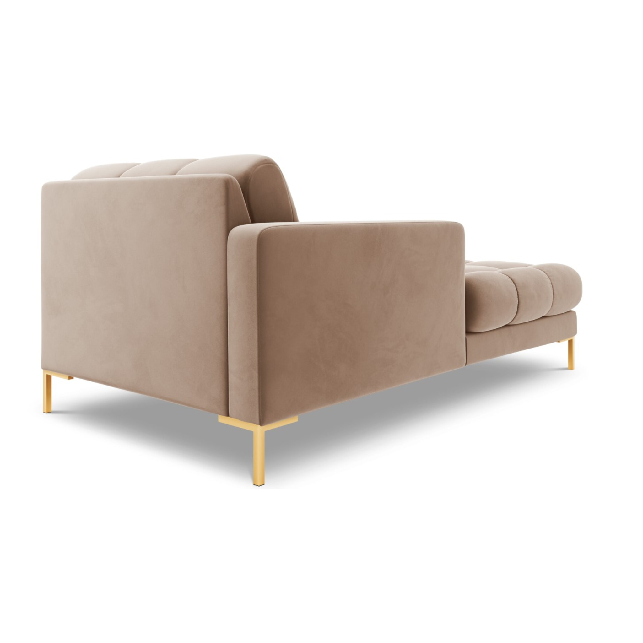 Méridienne gauche "Bali" en velours beige