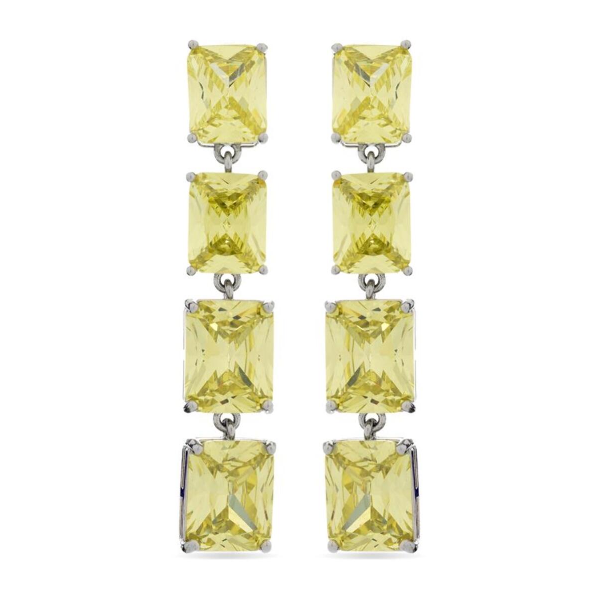 Pendientes Lux by Lux acabadoss en rodio