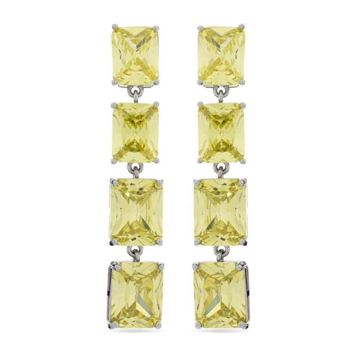 Pendientes Lux by Lux acabadoss en rodio