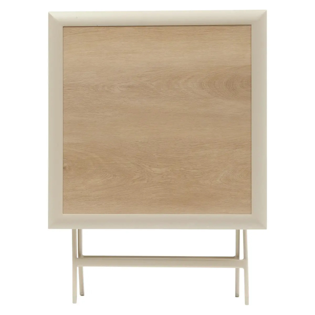 Table de jardin 2 places Azua pliable beige 71x71cm