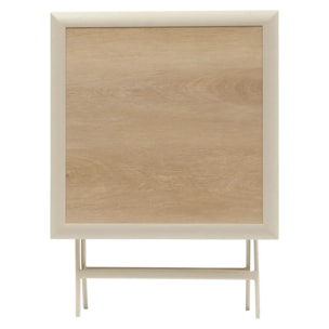 Table de jardin 2 places Azua pliable beige 71x71cm