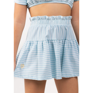 Gonna con logo a righe astre da bambina