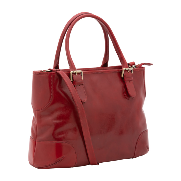Borsa a tracolla  da donna In Vera pelle Made in Italy 28x43x16 cm