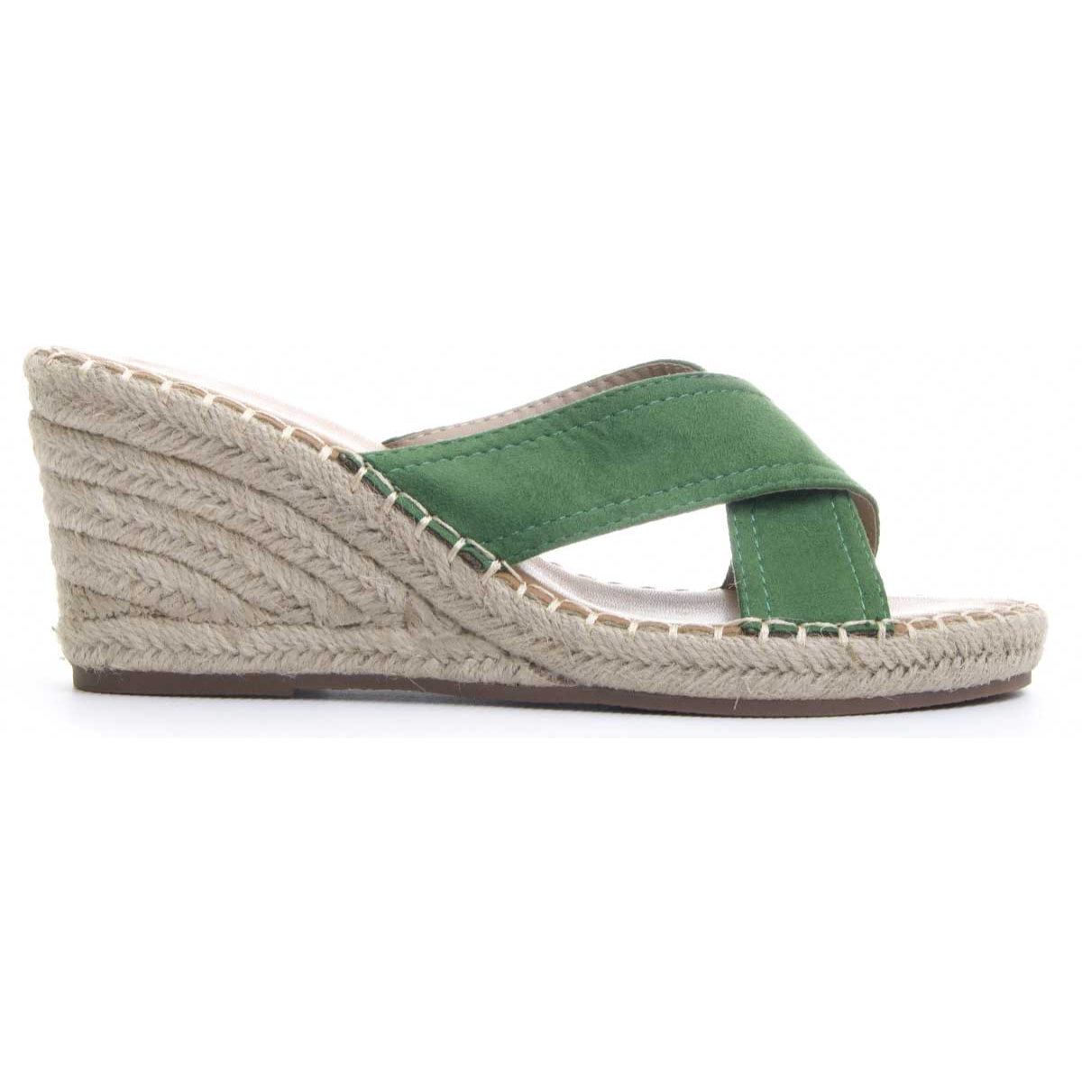 Sandalias de Cuña - Verde - Altura: 7 cm