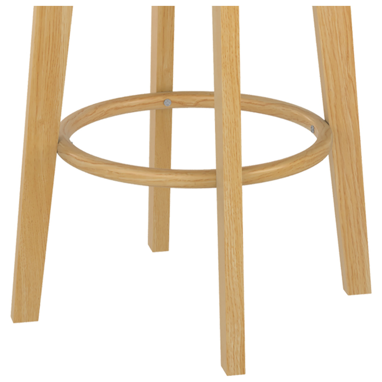 Lot de 2 tabourets pour îlot central 66 cm en tissu beige - Vahina