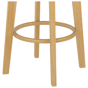 Lot de 2 tabourets pour îlot central 66 cm en tissu beige - Vahina