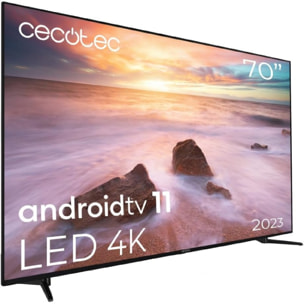 Cecotec TV LED 70" Smart TV A2 Series ALU20070. Résolution 4K UHD, Android 11, F