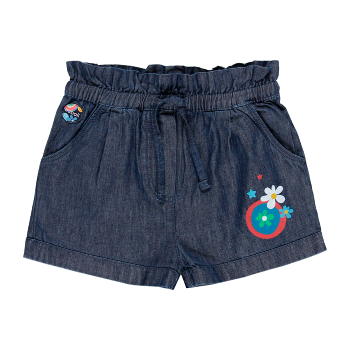 Bermudas denim de bebé niña