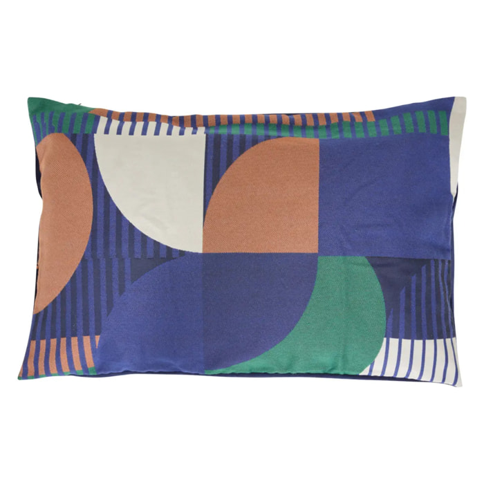 Coussin Flow bleu indigo 58x38cm