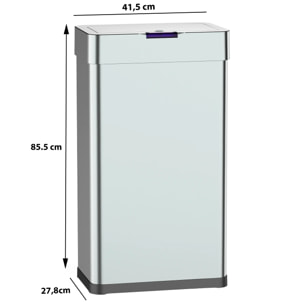 Poubelle automatique inox DAYTONA argent 90L