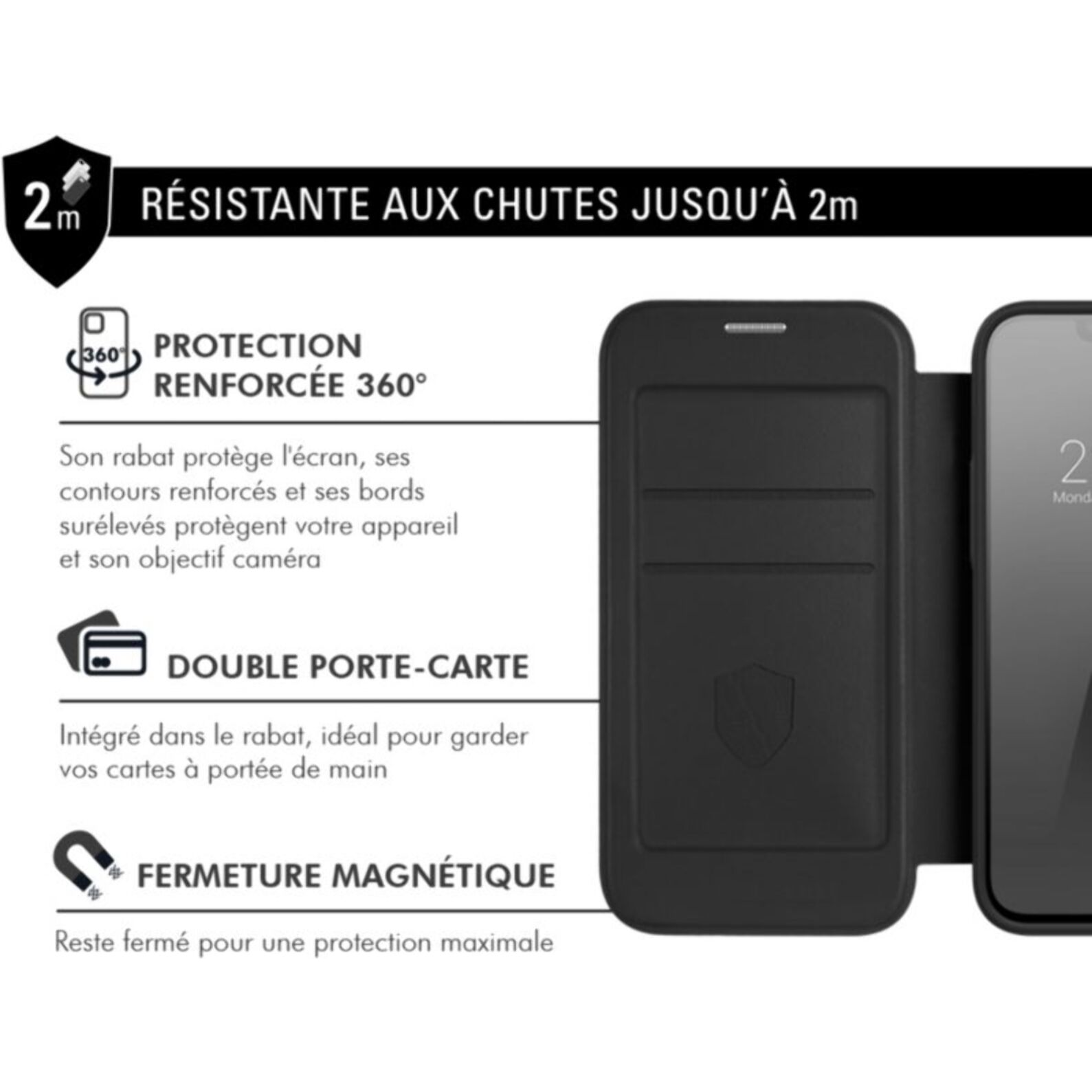 Coque étui FORCE CASE Samsung S25 Ultra  Magnet Noir