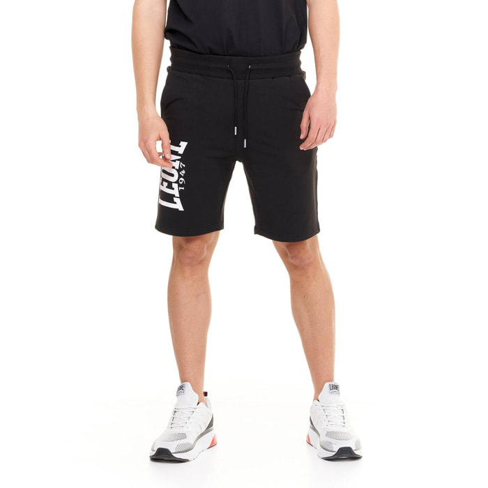 Pantalón corto de hombre con gran logo Leone Basic