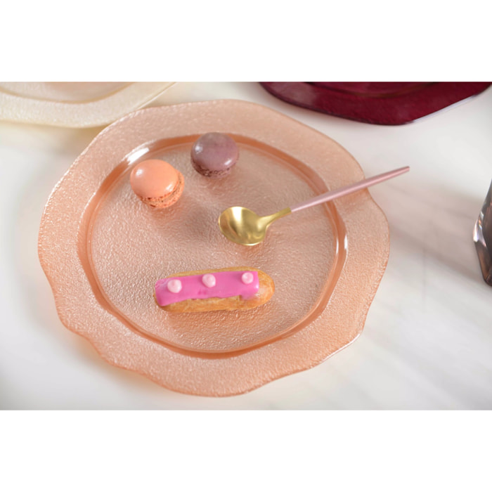 Lot de 6 Assiette à dessert saumon