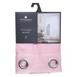 Voilage "Moly" rose clair 135x240cm
