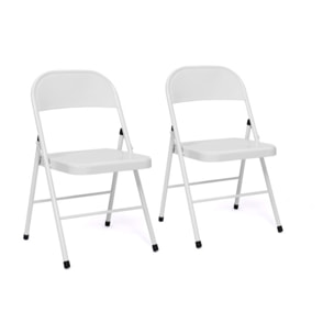 Chaises métal pliante Lucy - Blanc