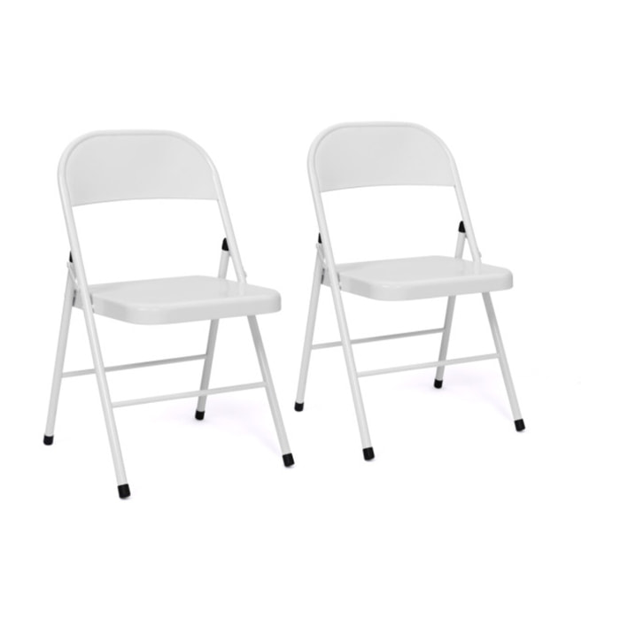 Chaises métal pliante Lucy - Blanc