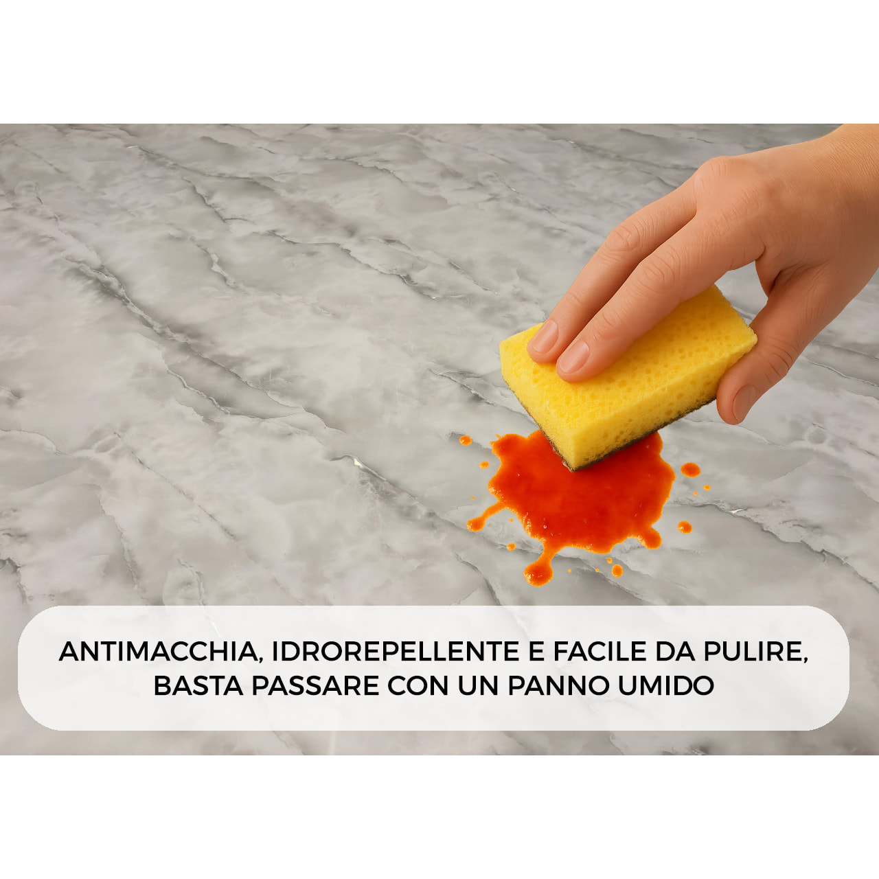 Tovaglia Antimacchia Plastificata Idrorepellente Rotolo Tasgliabile PVC Proteggi Tavolo Crystal Marmo D9 1,55mm