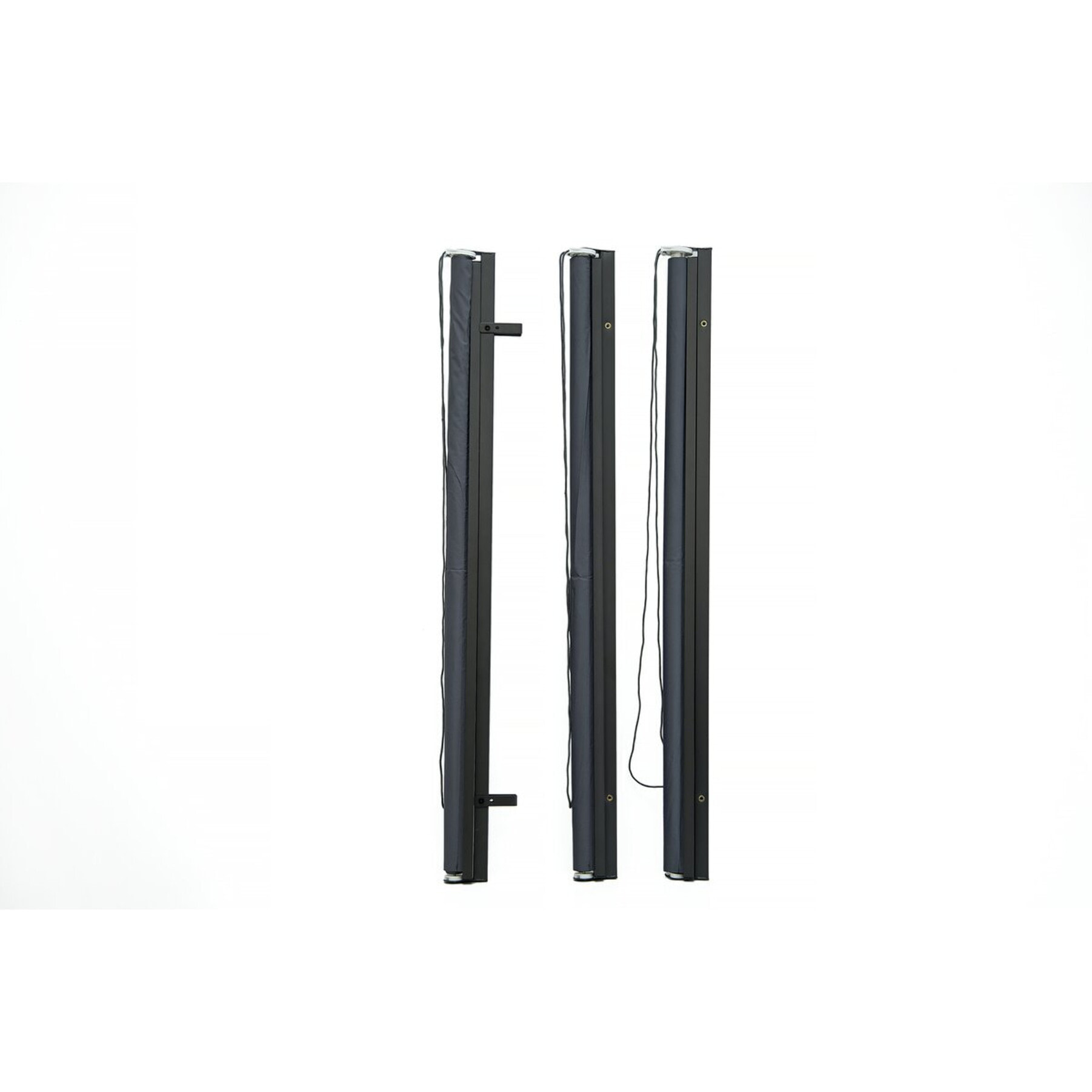 Lot de 2 stores rétractables pergola - 124 x 225 cm - Gris anthracite