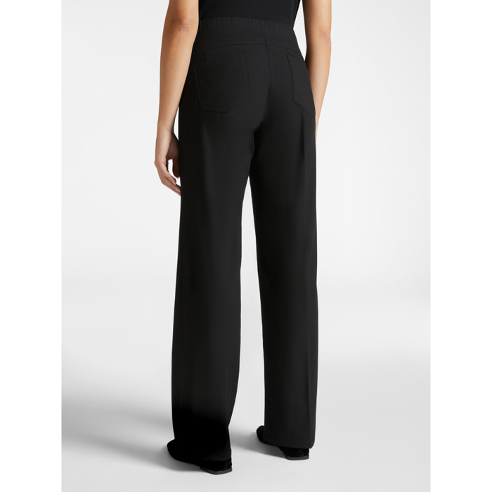 Elena Mirò - Pantalones wide leg pull on - Negro