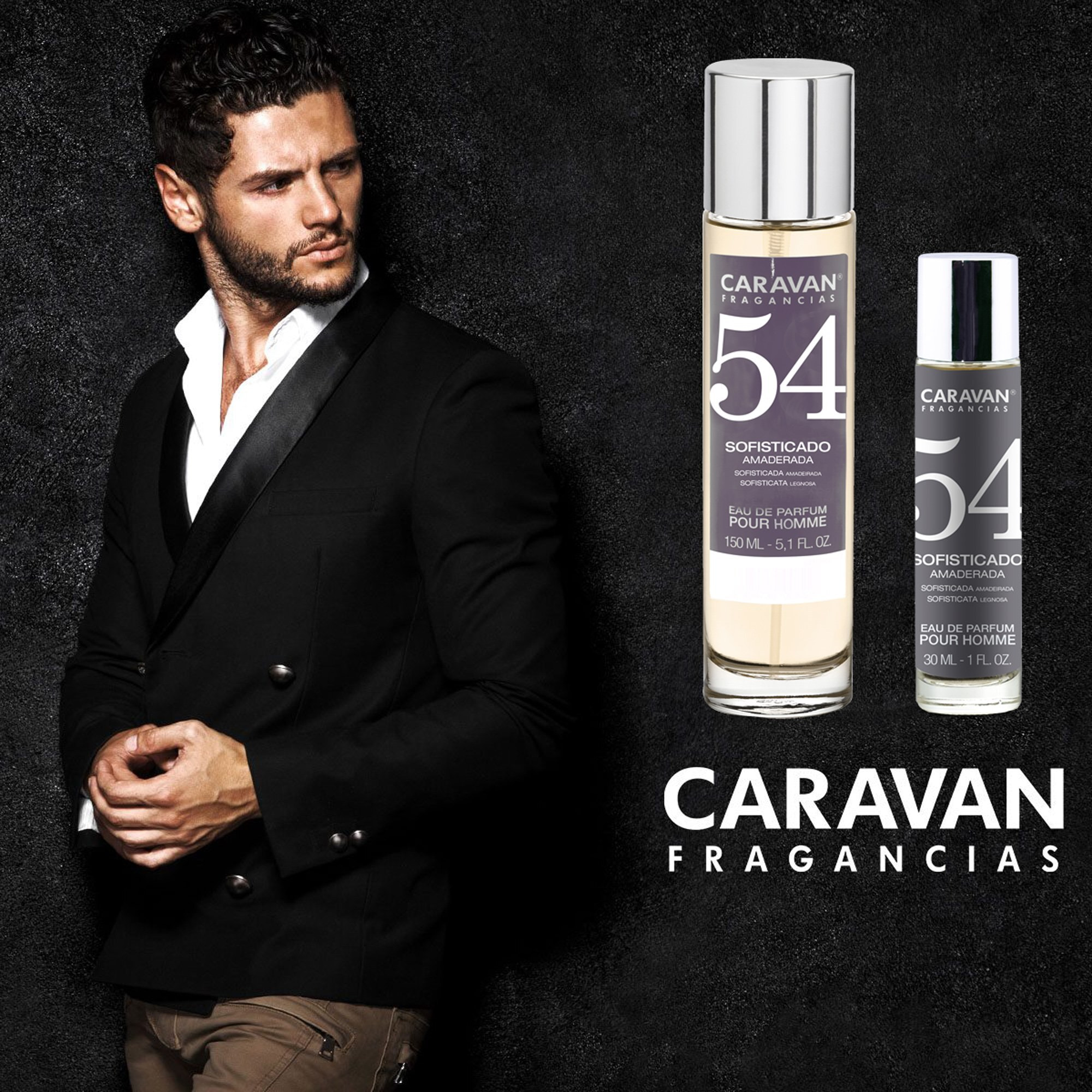 Caravan fragancias set de 3 frascos perfume de hombre nº54, de 150 ml