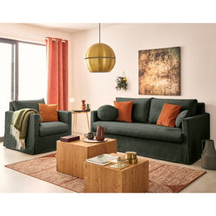 Serena - housse en velours pour fauteuil - Vert