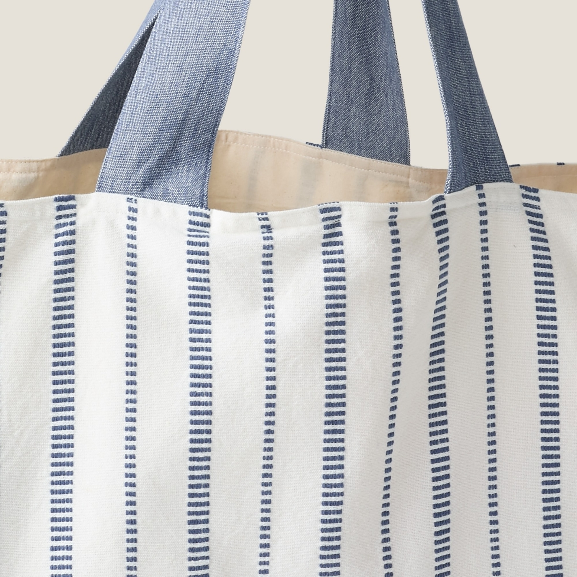 Bolsa grande algodón tejido Geminu color azul